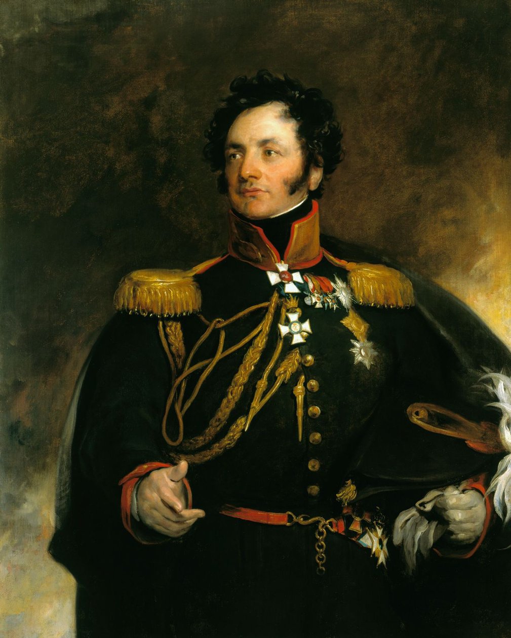 Kenraali Fjodor Petrovitš Uvarovin muotokuva 1773-1824, 1818 tekijältä Thomas Lawrence