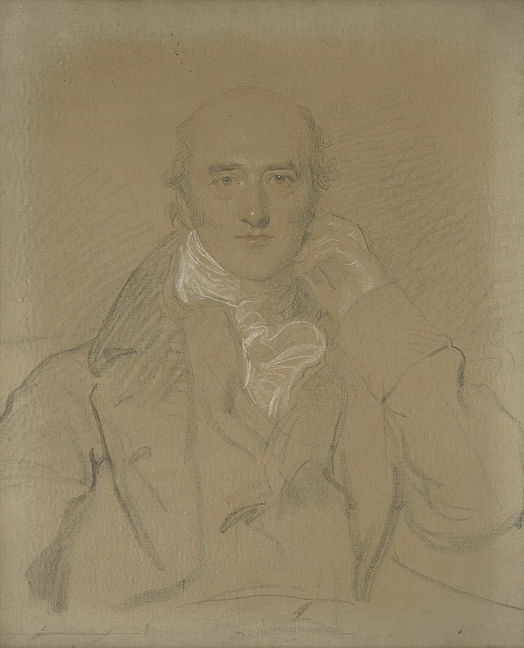 Muotokuva George Canningista, M.P. (1770-1827), puolipitkä, istuva (lyijykynä, musta, valkoinen & punainen liitu kankaalle) tekijältä Thomas Lawrence