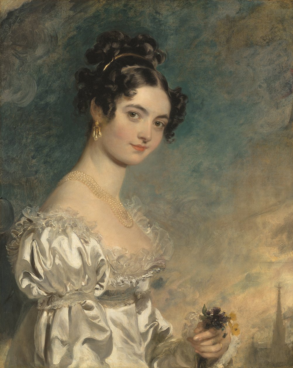 Lady Selina Meaden muotokuva (1797-1872) (öljy kankaalle) tekijältä Thomas Lawrence