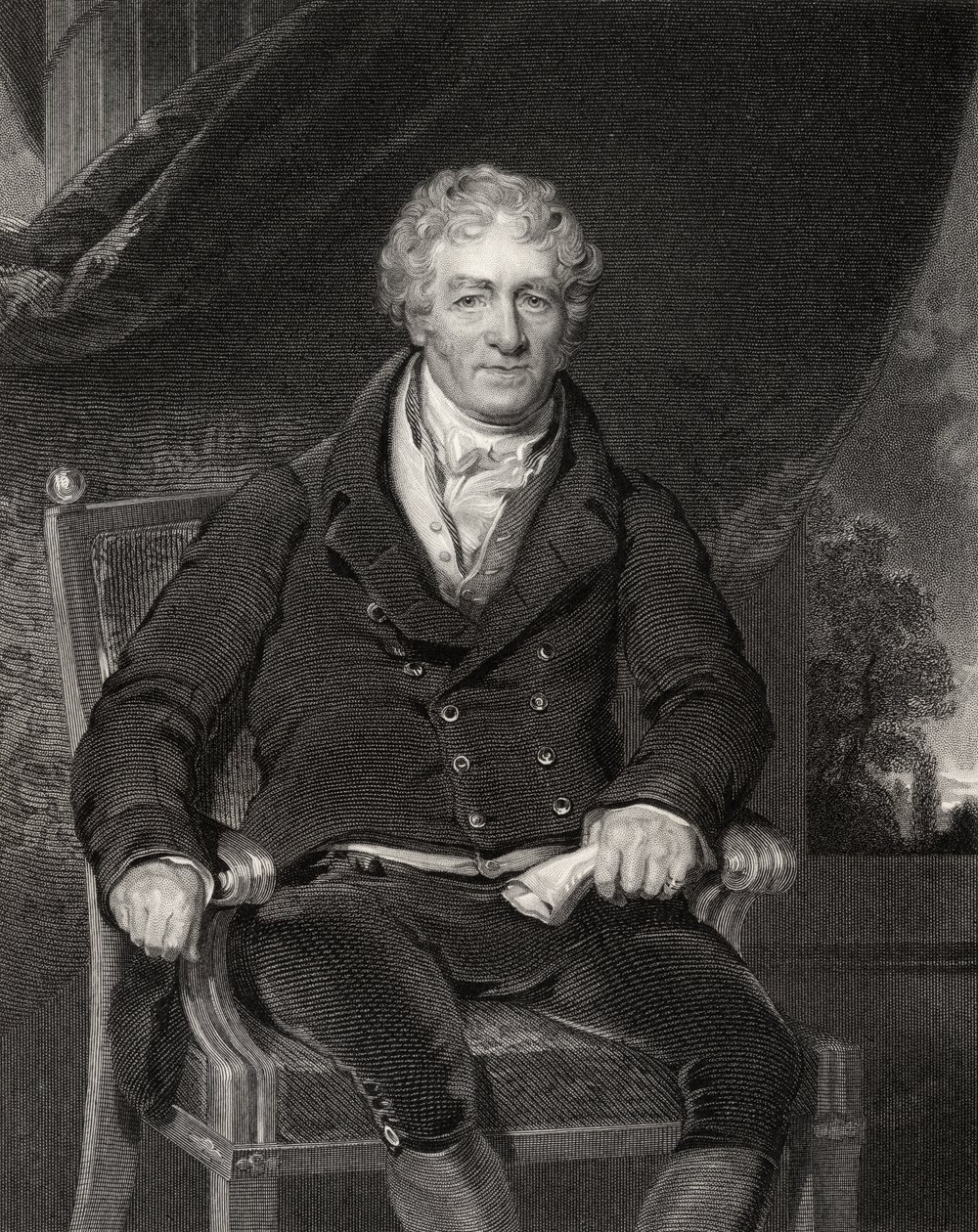 Sir Robert Peel, kaiverrettu H. Robinson, National Portrait Gallerysta, osa V, julkaistu noin 1835 tekijältä Thomas Lawrence
