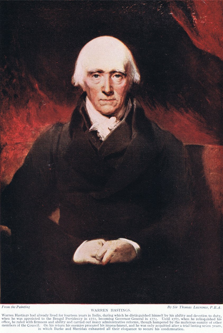 Warren Hastings, kuvitus teoksesta "Hutchinson