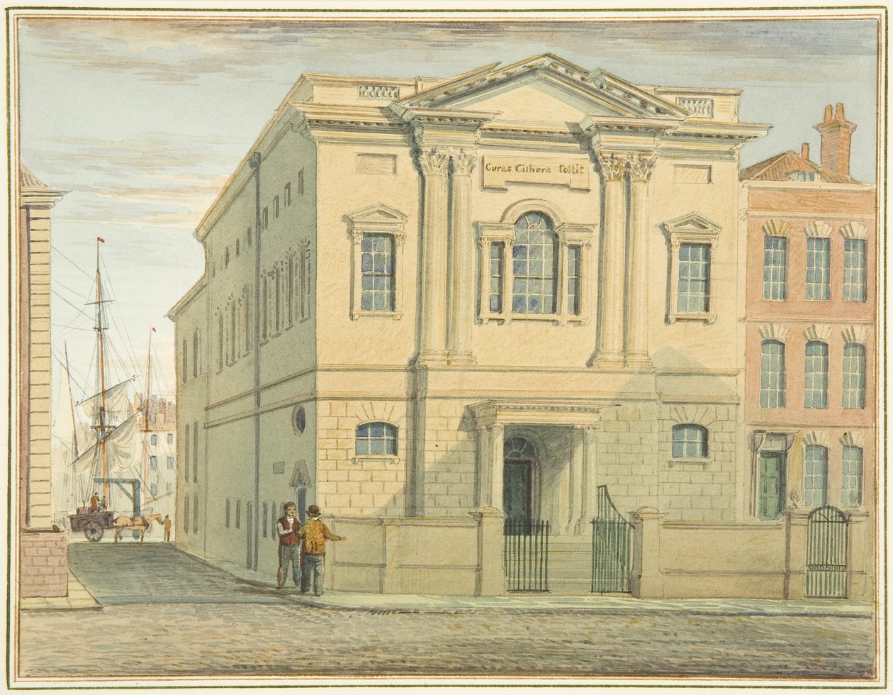 Assembly Rooms, Prince Street (akvarelli paperille) tekijältä Thomas Leeson the Elder Rowbotham