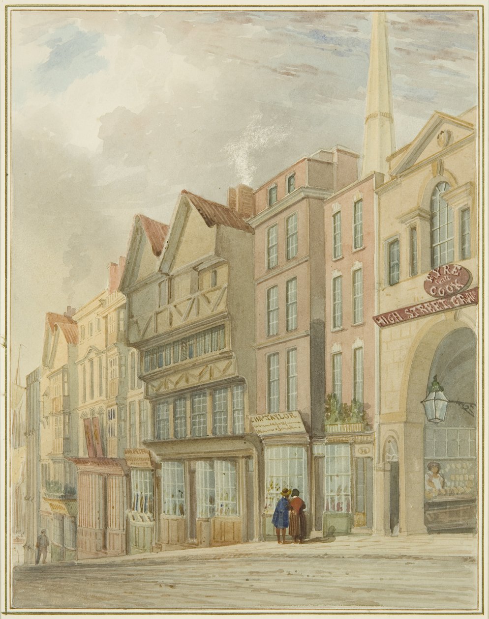 High Street ja Market Gate tekijältä Thomas Leeson the Elder Rowbotham