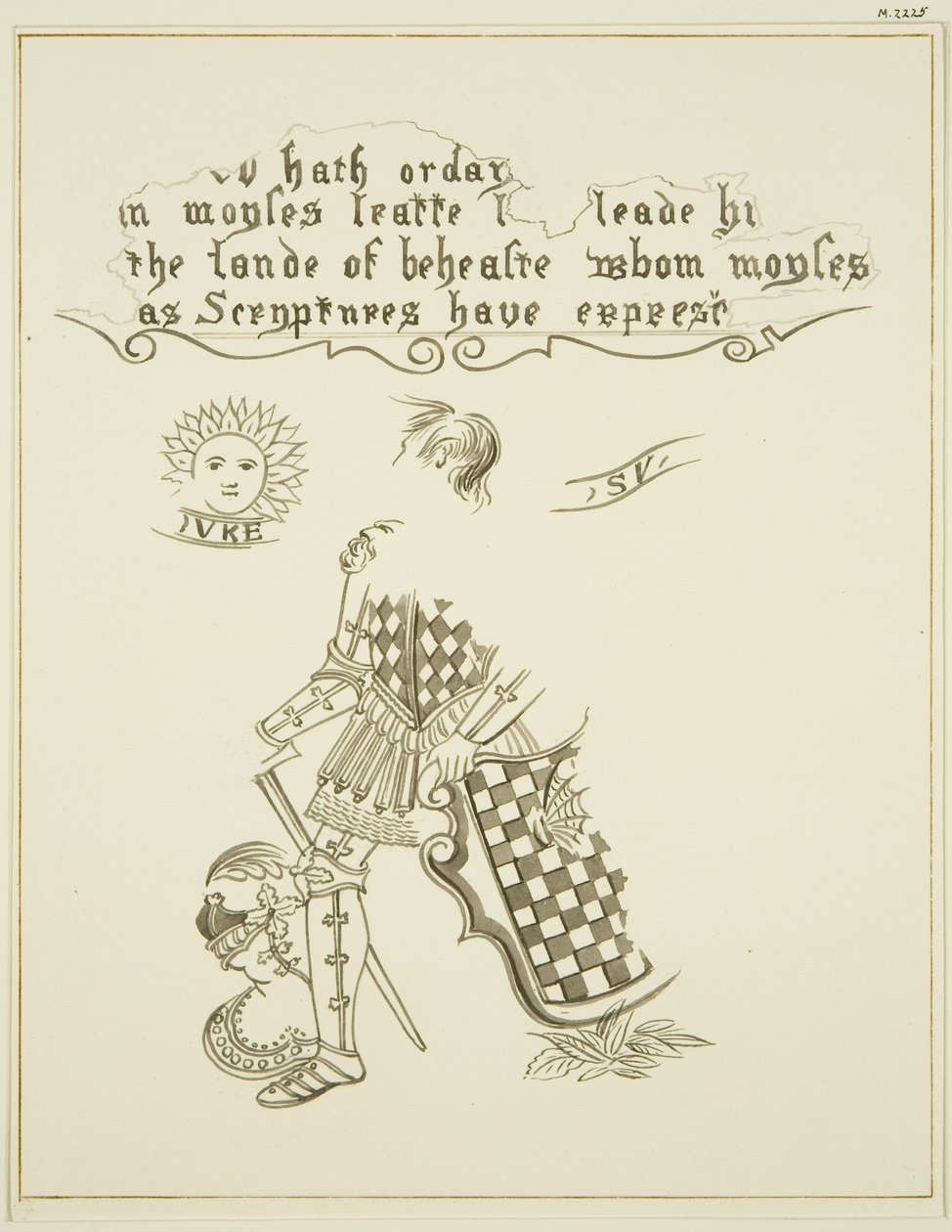 Seinämaalauksen jäännökset osoitteessa 46 Baldwin Street (kynä ja muste paperille) tekijältä Thomas Leeson the Elder Rowbotham