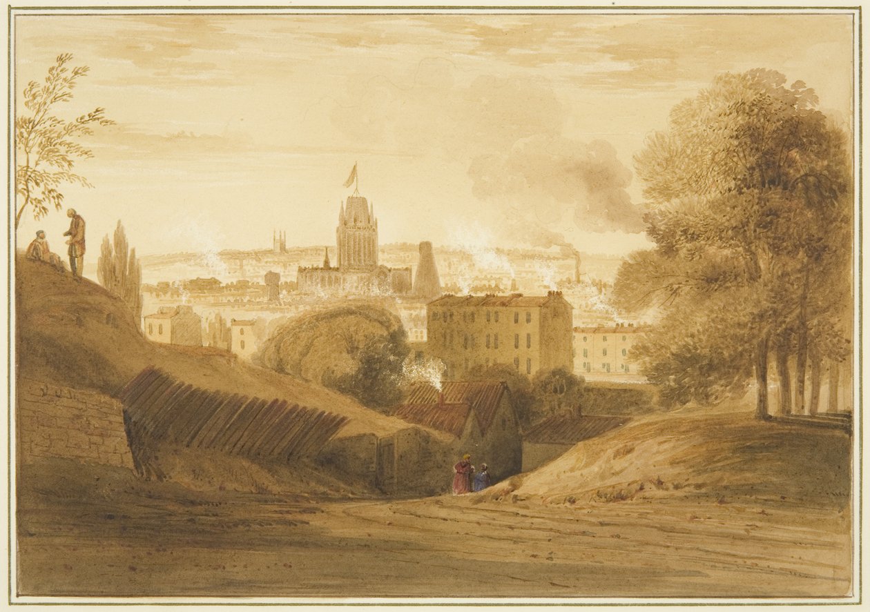 Näkymä Bath Roadilta, lähellä Wellsiä, Totterdownissa tekijältä Thomas Leeson the Elder Rowbotham