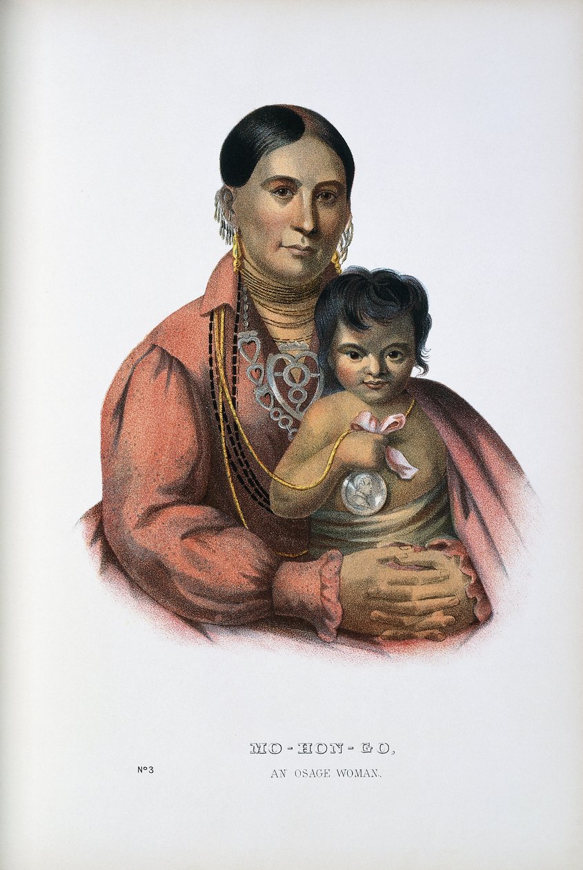 Do-Hon-Go, Osage-nainen tekijältä Thomas Loraine (after) McKenney