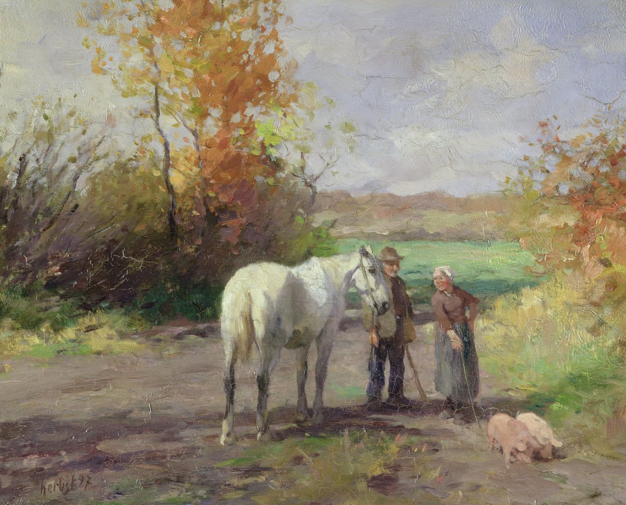Tapaaminen matkalla kentälle, 1897 tekijältä Thomas Ludwig Herbst
