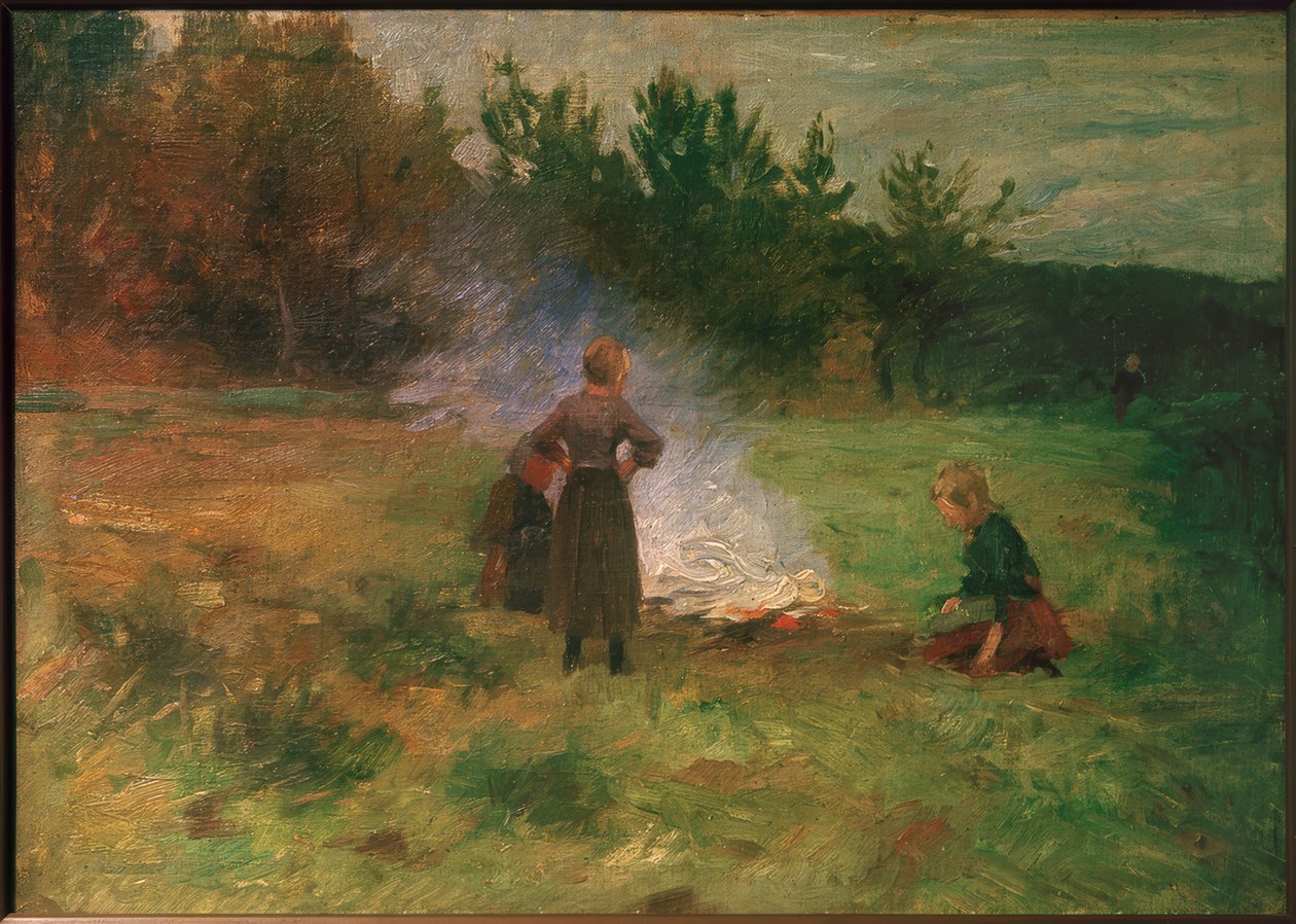 Mädchen am Lagerfeuer tekijältä Thomas Ludwig Herbst