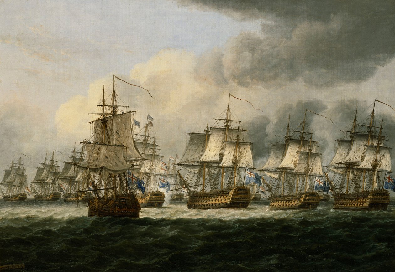 Doggerbankin taistelu, 5. elokuuta 1781, 1834 tekijältä Thomas Luny