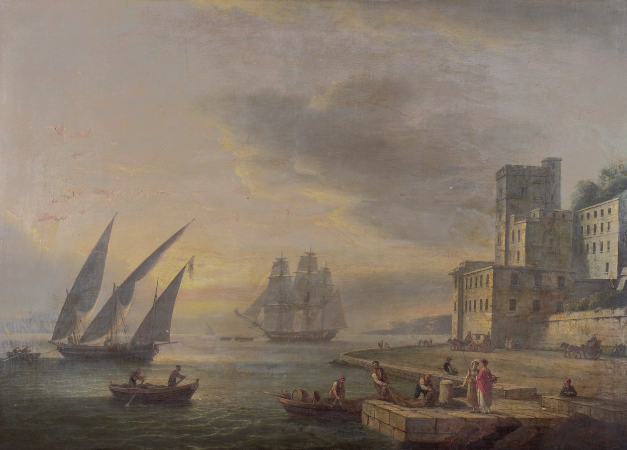 Napolinlahti Posilliposta, n. 1829 tekijältä Thomas Luny
