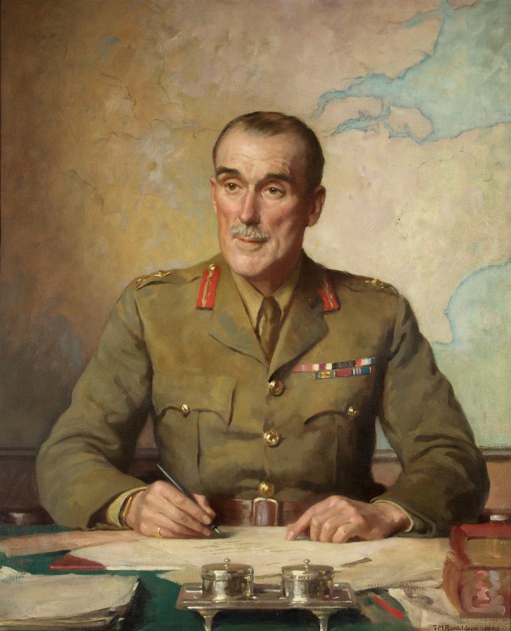 Prikaatinkenraali John Hay Beith (kynänimi: Ian Hay) (öljy kankaalle) tekijältä Thomas Martine Ronaldson
