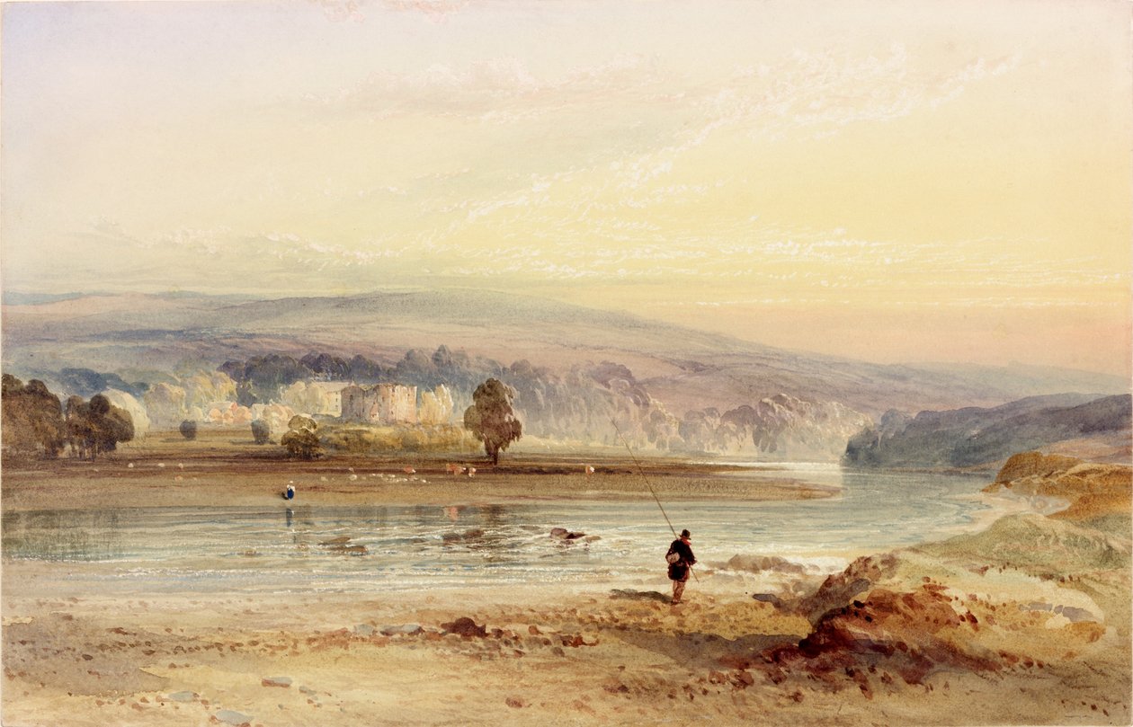 Bellisterin linna, Northumberland (vartalon väri) tekijältä Thomas Miles II Richardson