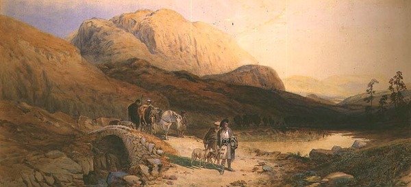 Paluu mäeltä (akvarelli) tekijältä Thomas Miles Richardson