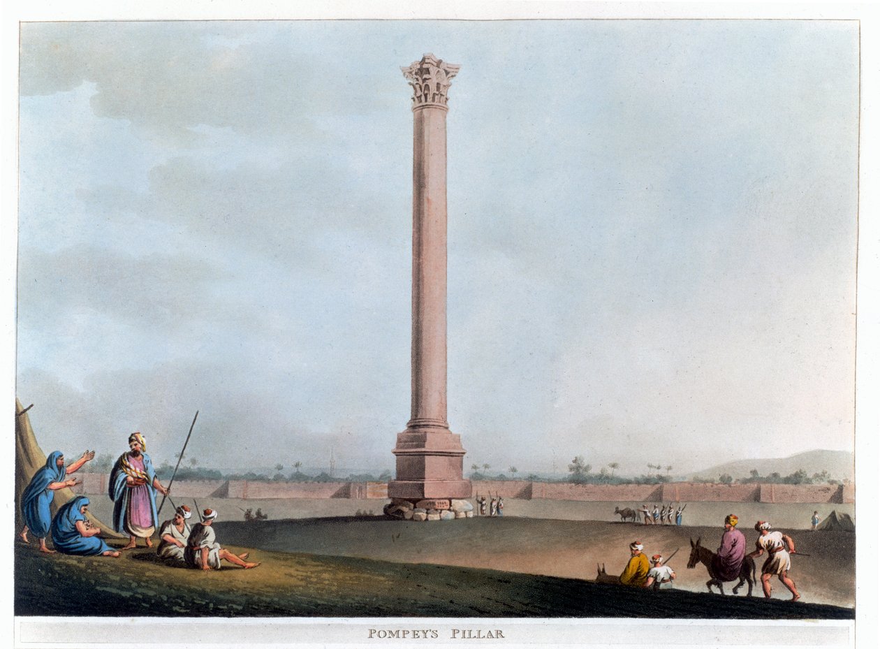 Pompeuksen pilari, Aleksandria, Egypti, 1802 tekijältä Thomas Milton