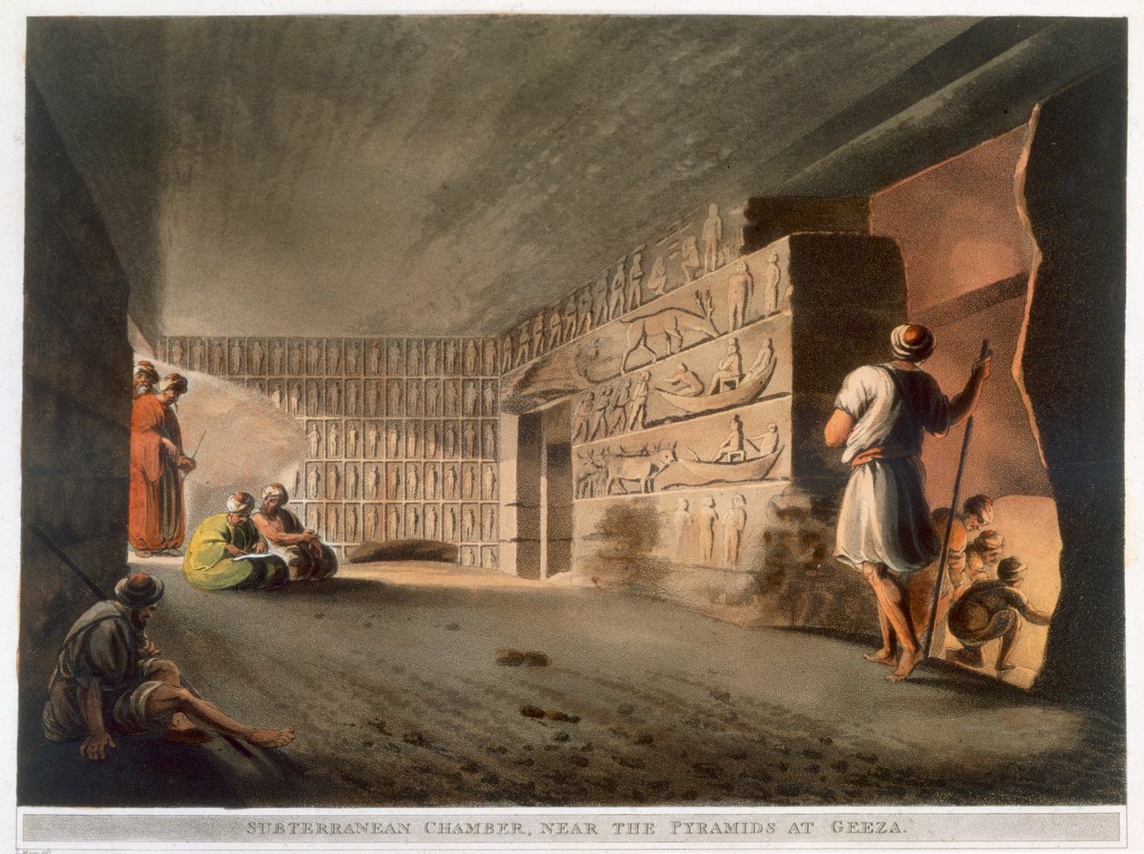 "Subterranean Chamber lähellä Gizan pyramideja", 1802 tekijältä Thomas Milton