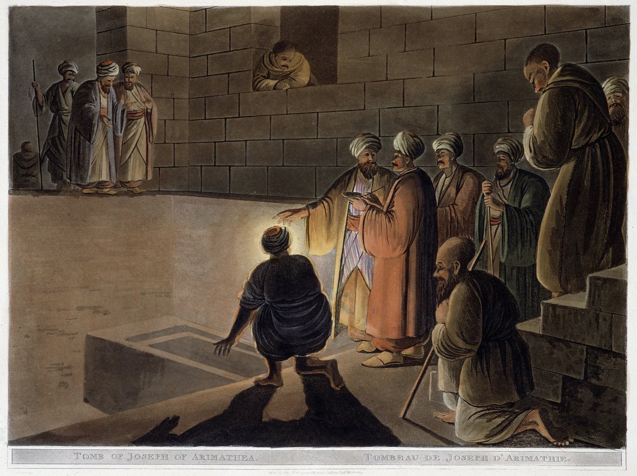 Joseph Arimathealaisen hauta (Arimathea). "" Näkymät Egyptissä" tekijältä Thomas Milton
