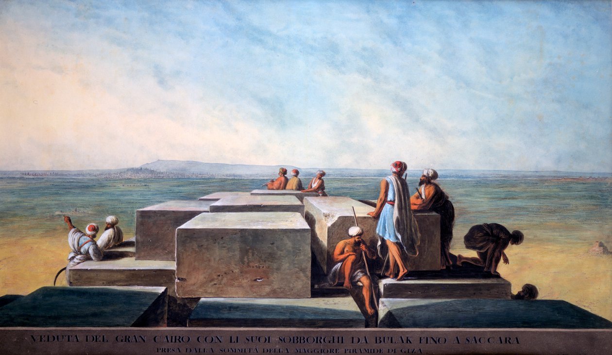 Gizan ensimmäisen pyramidin huippu, 1794 tekijältä Thomas Milton