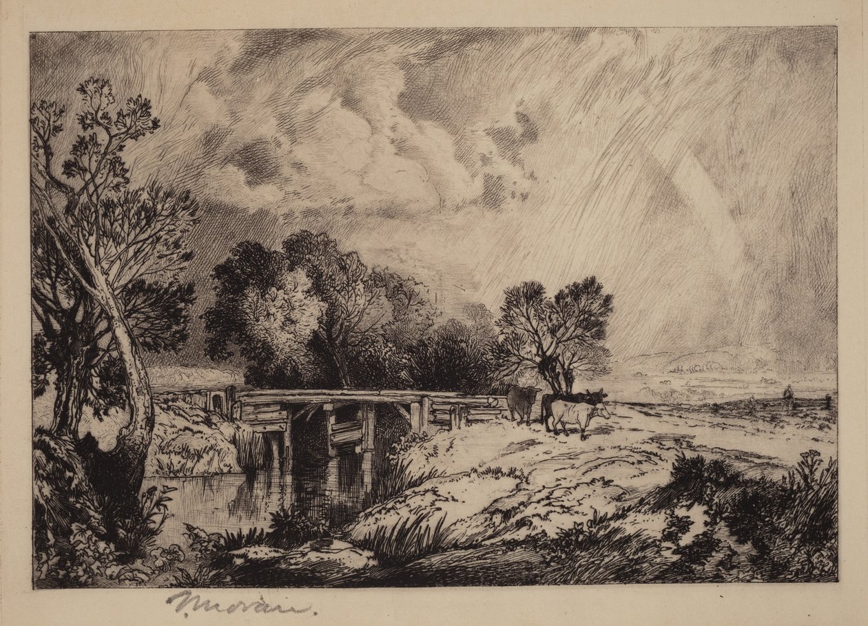 Maalaismainen silta tekijältä Thomas Moran