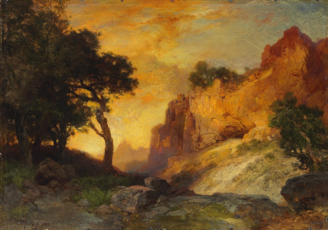 A Side Canyon, Grand Canyon, Arizona, 1905 tekijältä Thomas Moran