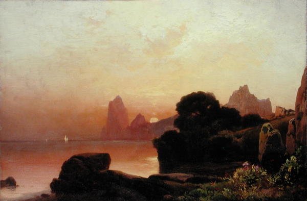Kesäaamurannikko (öljy) tekijältä Thomas Moran