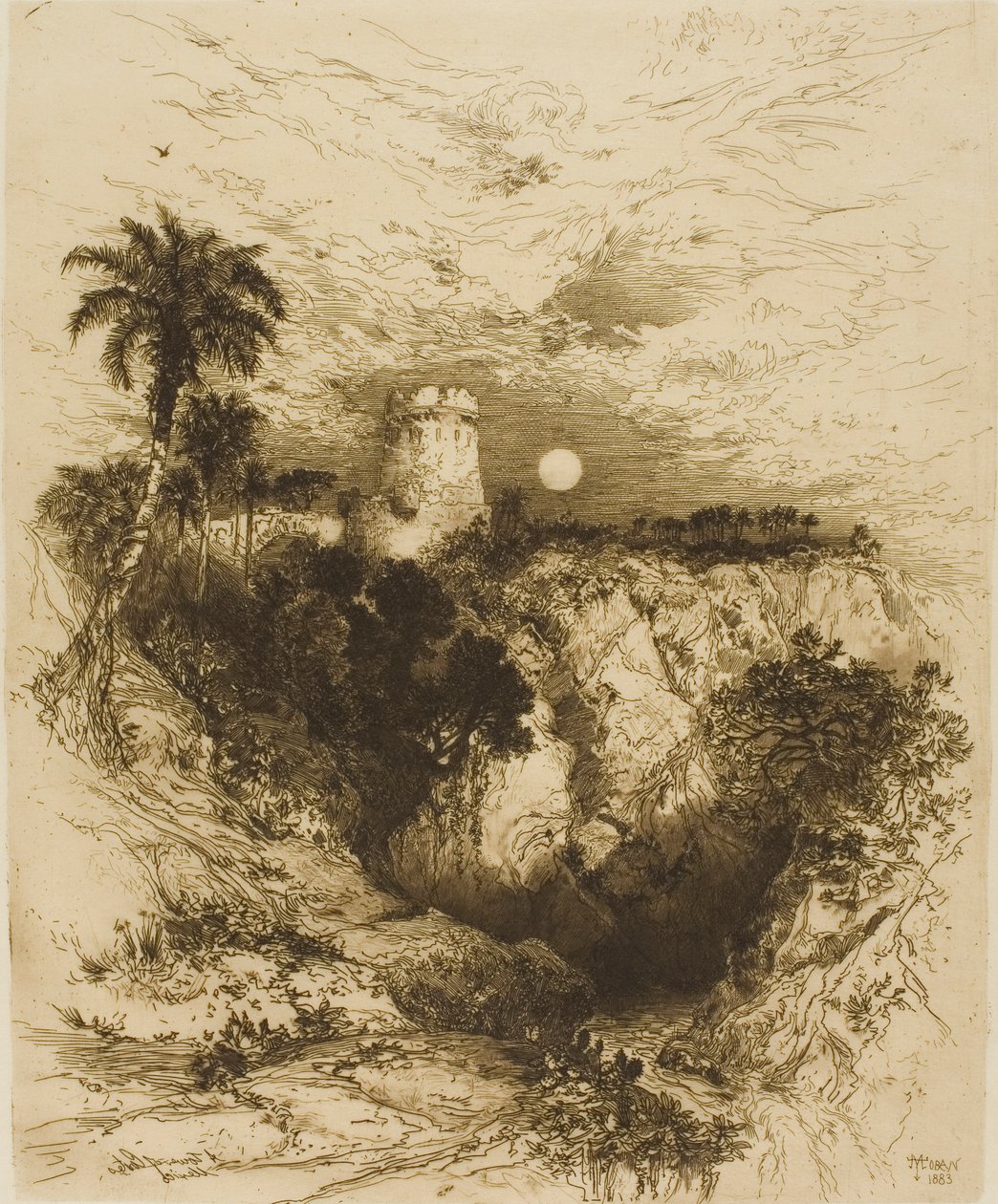 Cortezin torni - Meksiko tekijältä Thomas Moran