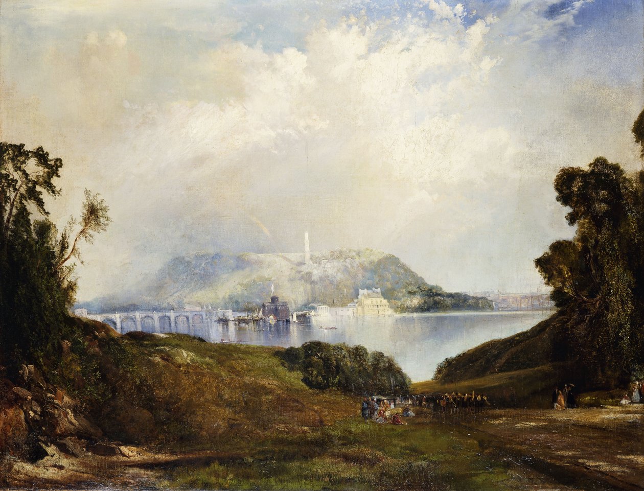 Näkymä Fairmont Waterworksiin, Philadelphiaan, tekijältä Thomas Moran