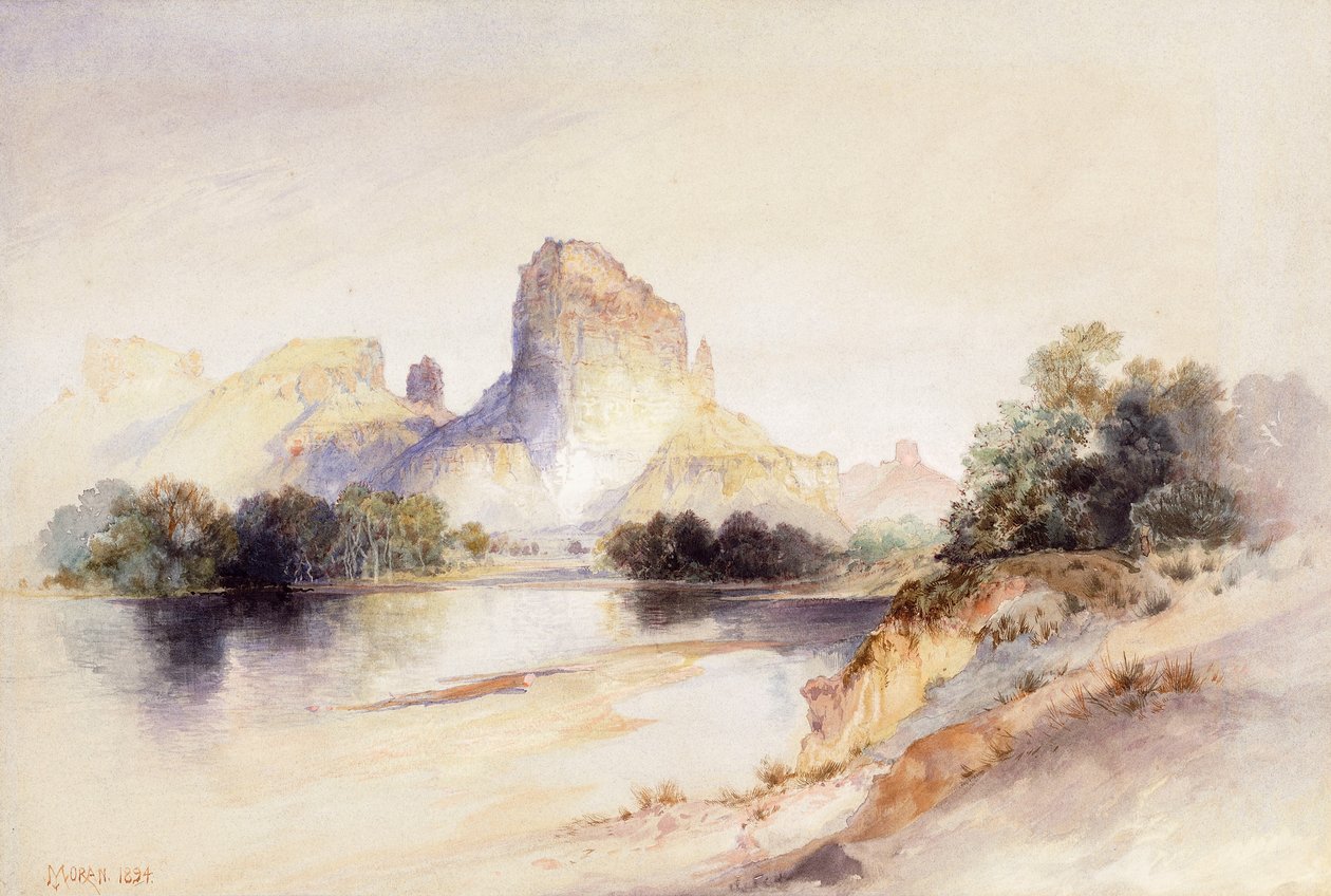Castle Butte, Green River, Wyoming, 1894 tekijältä Thomas Moran