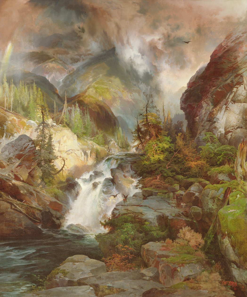 Vuoren lapset, 1867 tekijältä Thomas Moran