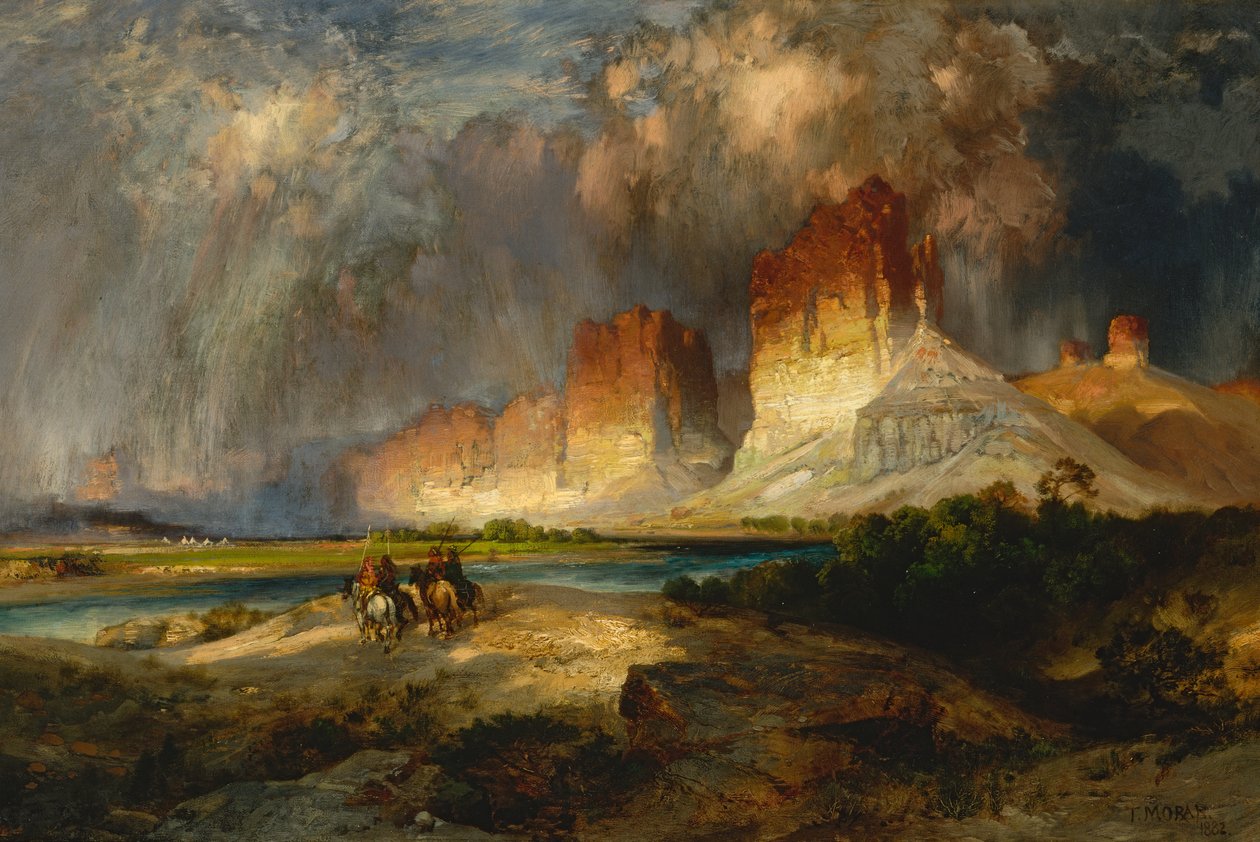 Cliffs of the Upper Colorado River, Wyoming Territory, 1882. tekijältä Thomas Moran