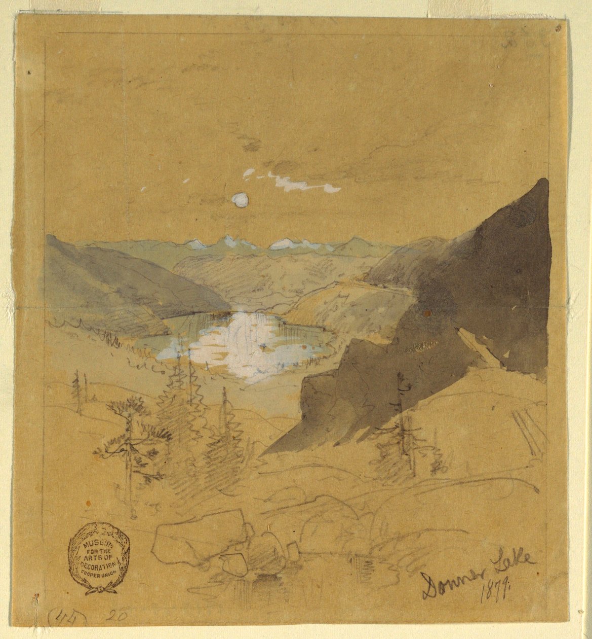 Piirros, Donner Lake, 1879 tekijältä Thomas Moran