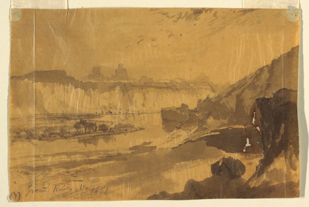 Piirros, Green River, Wyoming, 1871 tekijältä Thomas Moran