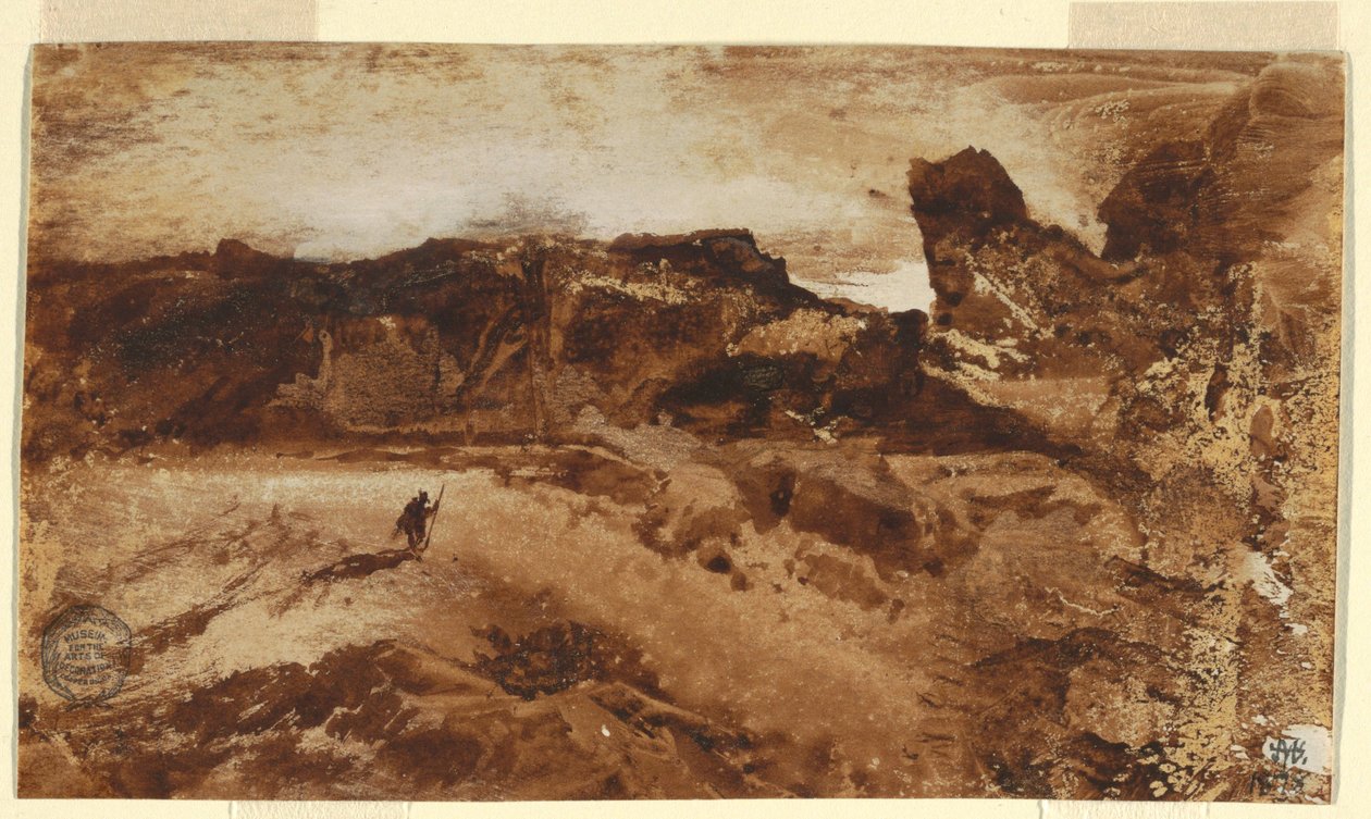 Piirros, Aavikolla, Arizona, 1878 tekijältä Thomas Moran