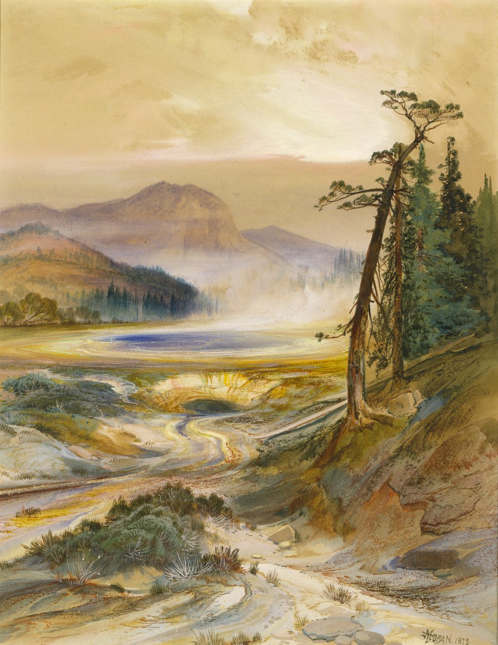 Excelsior Geyser, Yellowstone Park, 1873. tekijältä Thomas Moran