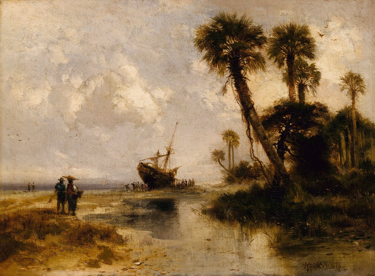 Fort George Island, Florida tekijältä Thomas Moran