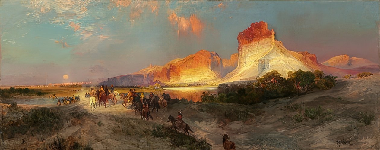 Green River Cliffs, Wyoming. 1881 tekijältä Thomas Moran
