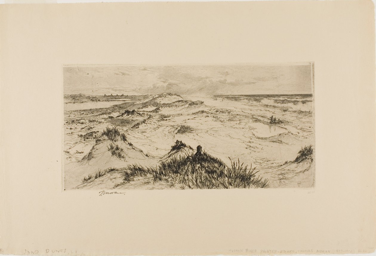Katse yli hiekkadyynien - Easthampton tekijältä Thomas Moran