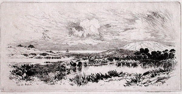 Montauk Ponds, Long Island tekijältä Thomas Moran