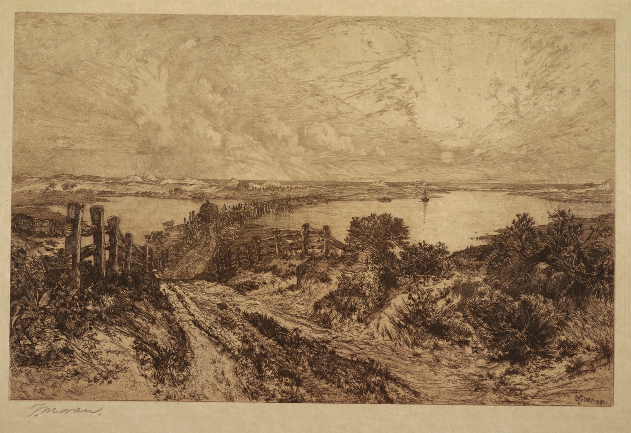Huomenta, Hook Pond, East Hampton tekijältä Thomas Moran