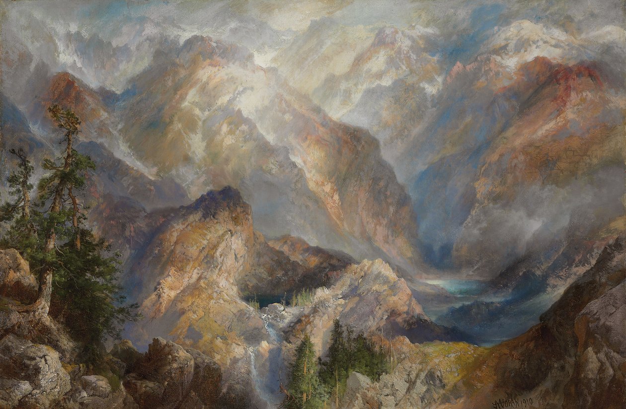 Morning in the Sierras, Nevada, 1910 tekijältä Thomas Moran