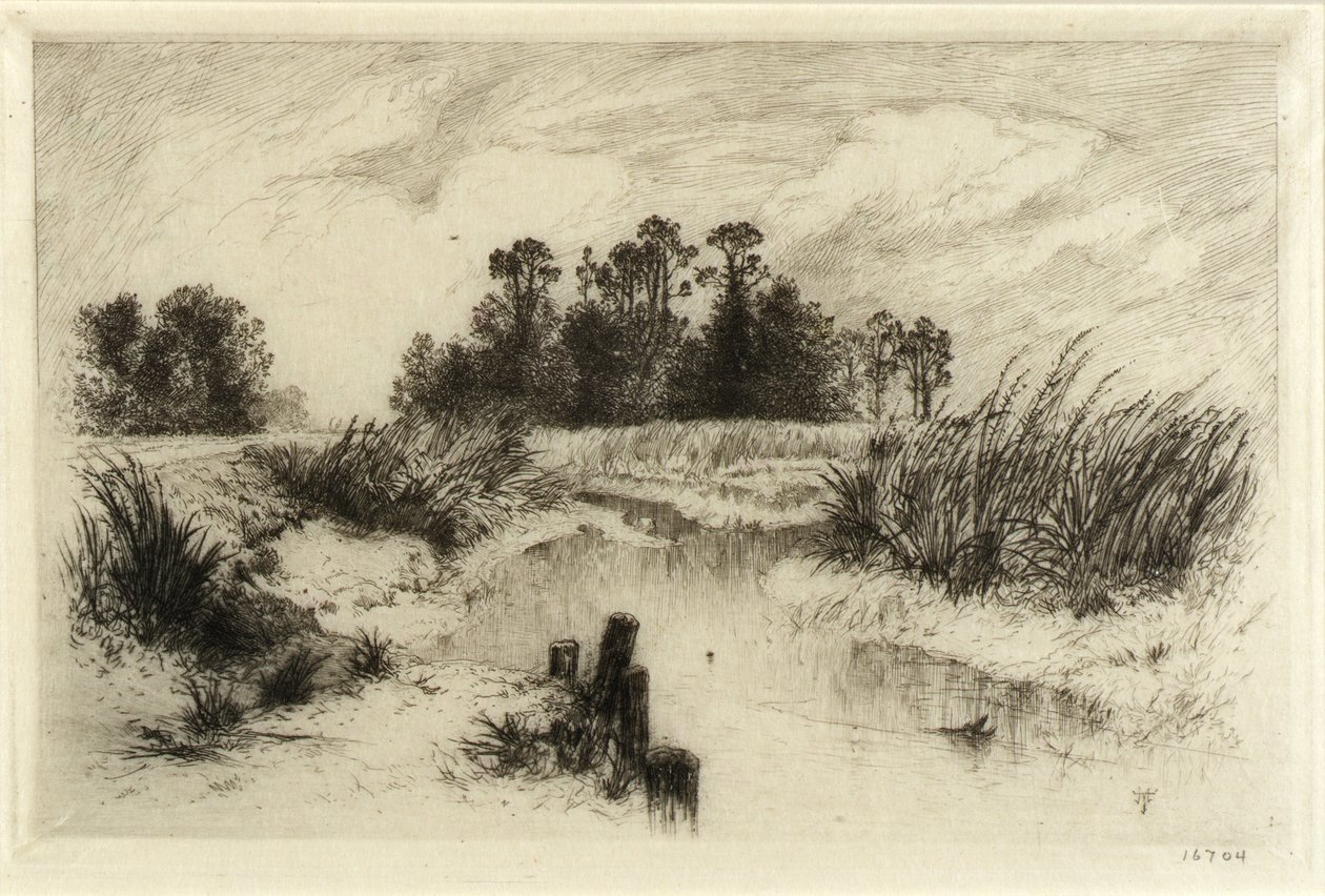 Lähellä Easthamptonia, L.I. (Passaic Meadows) tekijältä Thomas Moran