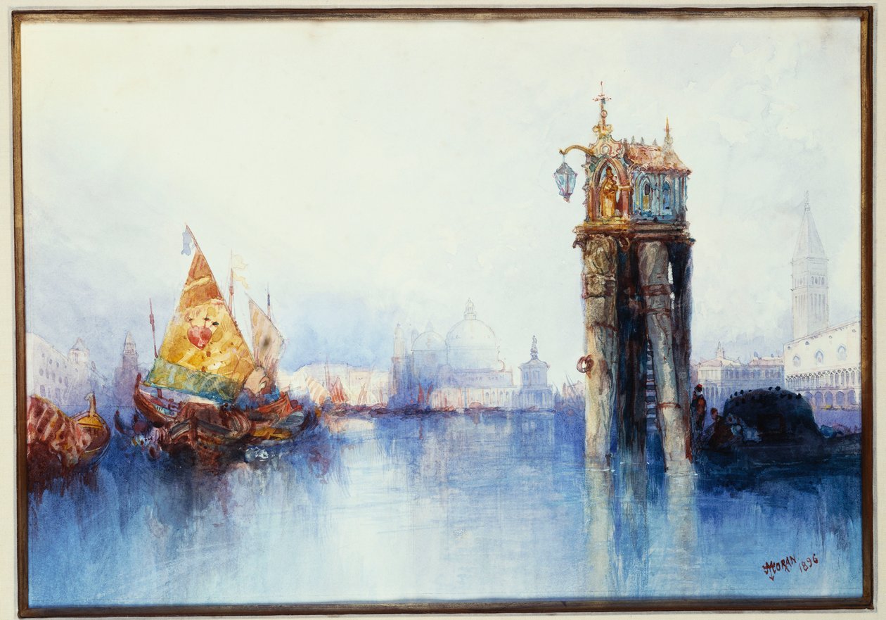 Kanavalla, 1896 tekijältä Thomas Moran