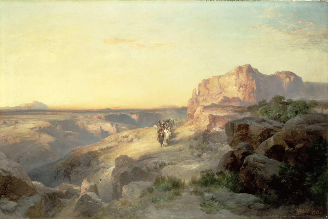 Red Rock Trail, Etelä-Utah, 1913 tekijältä Thomas Moran