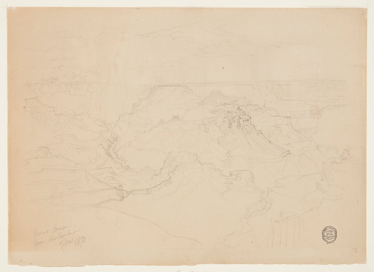 Grand Canyon sateessa tekijältä Thomas Moran
