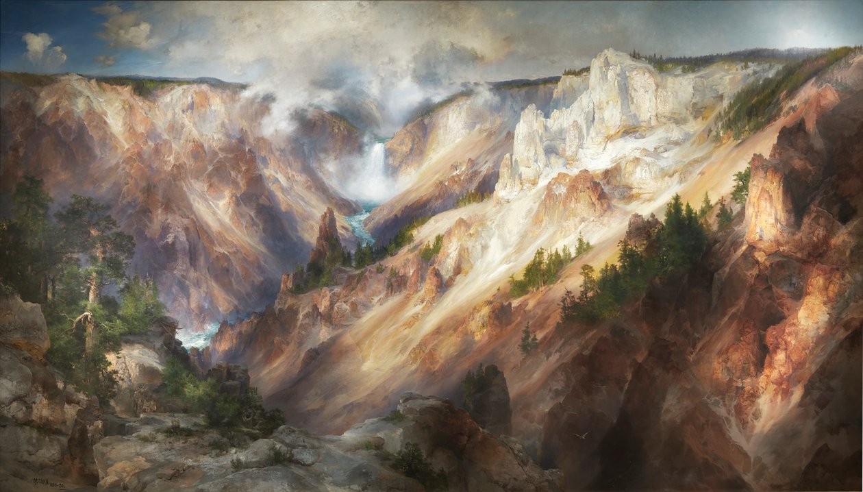 Yellowstonen suuri kanjoni tekijältä Thomas Moran