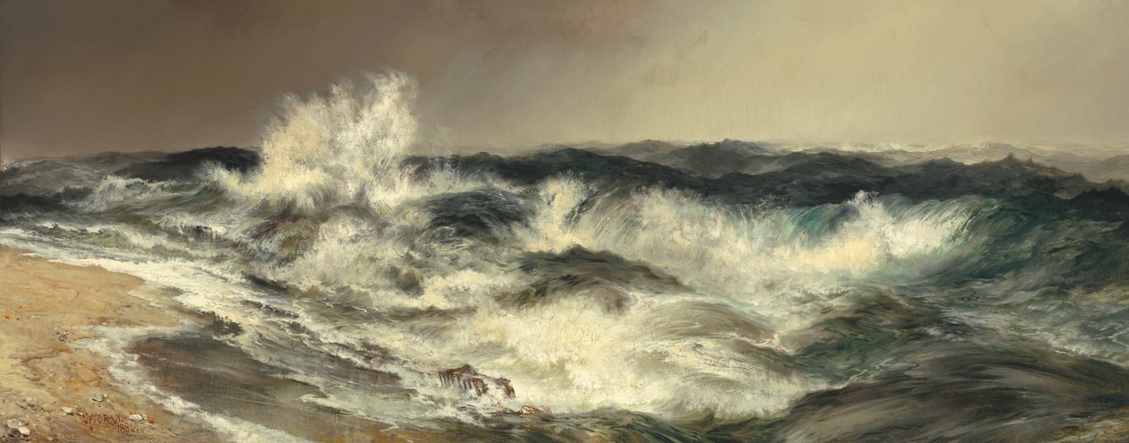The Much Resounding Sea, 1884. tekijältä Thomas Moran