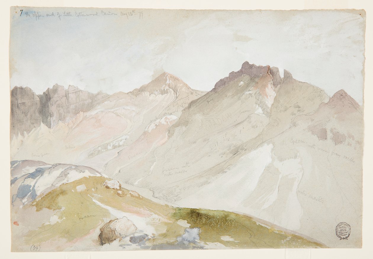 Little Cottonwood Canyonin yläpää, Wasatch Range, lähellä Ogdenia, Utahissa tekijältä Thomas Moran