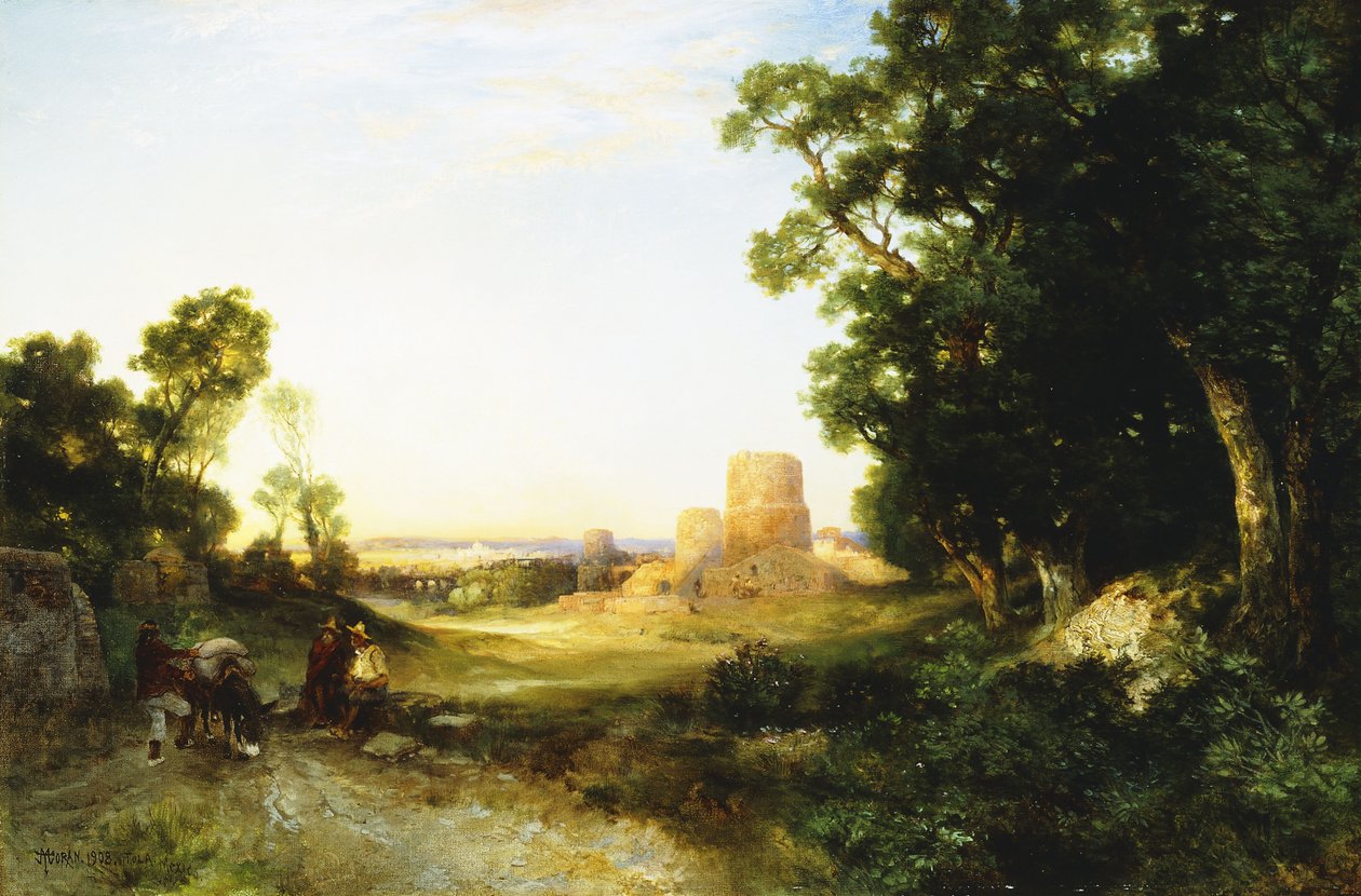 Tula, Meksikon muinainen pääkaupunki, 1908 tekijältä Thomas Moran