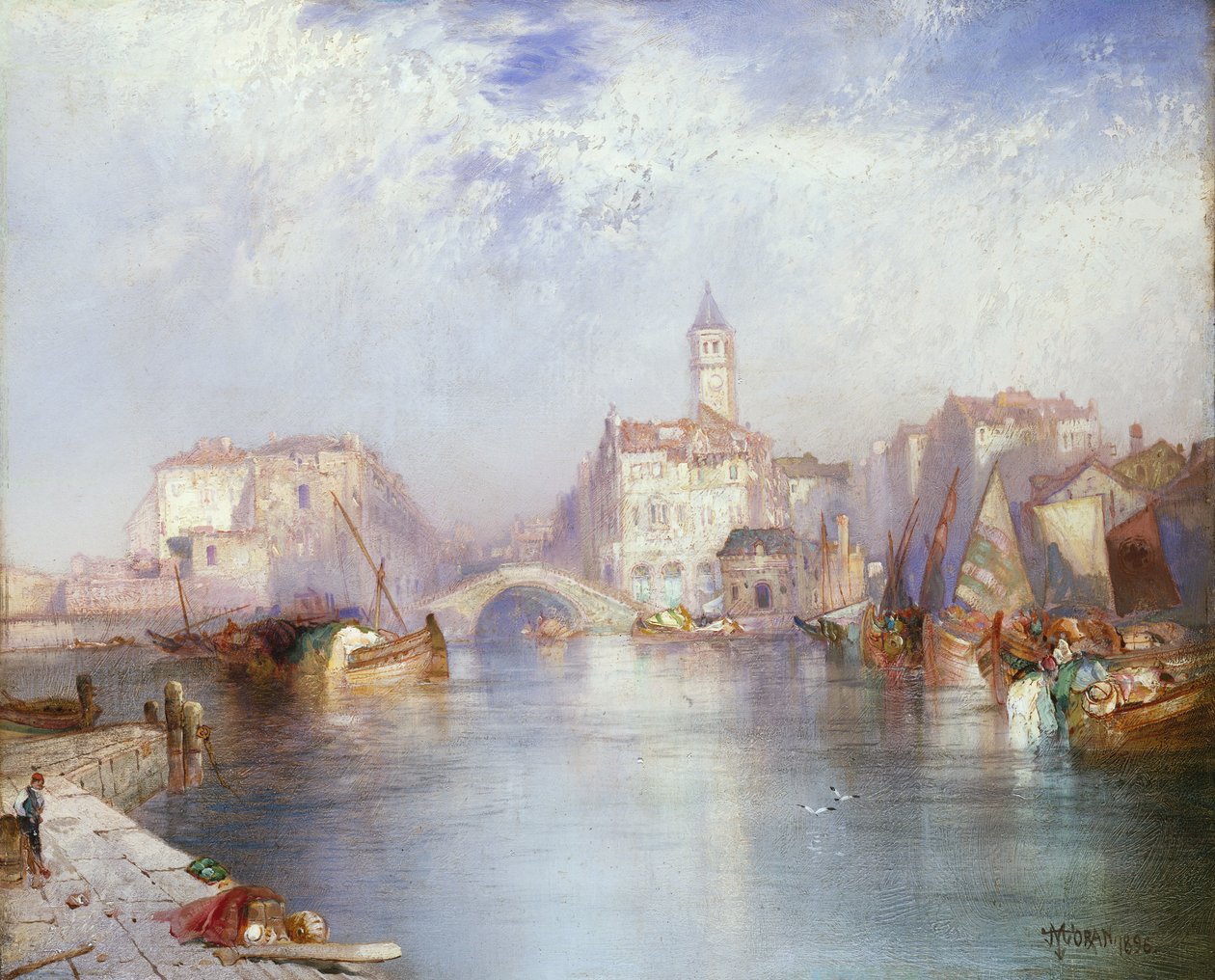 Venetsialainen kanava, 1896 tekijältä Thomas Moran