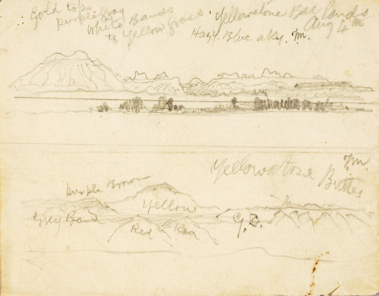 Yellowstone Bad Lands (ja Yellowstone Buttes) tekijältä Thomas Moran
