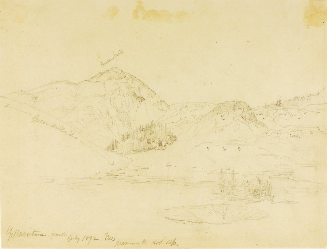 Yellowstone Park, Mammoth Hot Springs tekijältä Thomas Moran